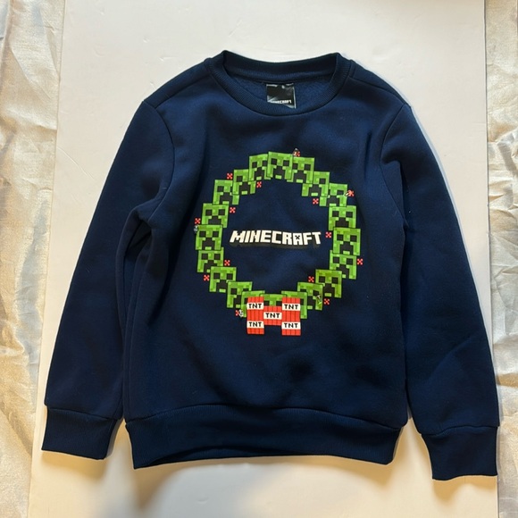 Minecraft light up boys Christmas festive mad engine long sleeve shirt - Picture 1 of 11